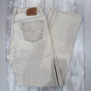 Levi's Men's Off-White Straight Jeans